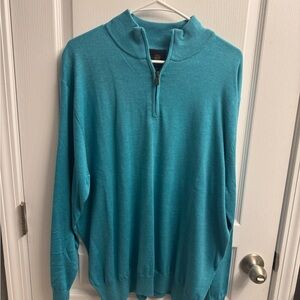 Men's Teal Zip-Up Sweater